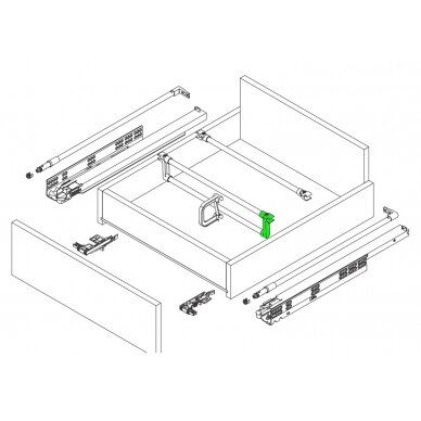 Railing divider clip, double