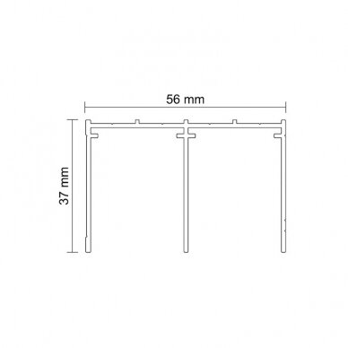 Double top rail 56 mm 1