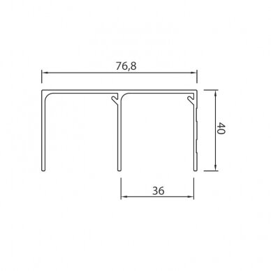 Double upper rail for systems AS/ER/EC