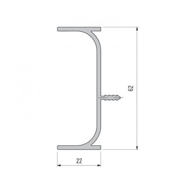 Double side profile for vertical mounting