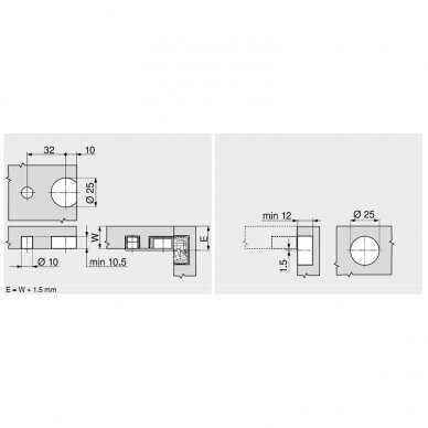 Eccentric connection for only vertical drilling (system 32) 1