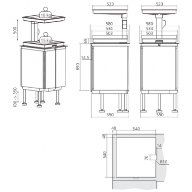 Electric lifting mechanism "Qanto Pull-out" 3