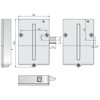 Electronic spring bolt lock "M400 e-Globe II" 1