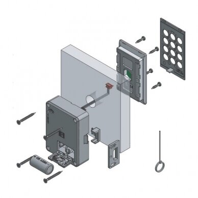 Electronic spring bolt lock M410 with keypad 1