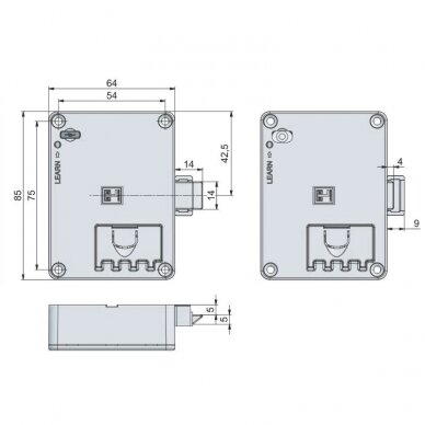 Electronic spring bolt lock M410 with keypad 2