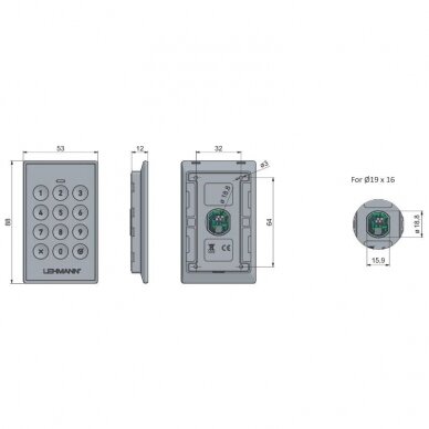 Electronic spring bolt lock M410 with keypad 3