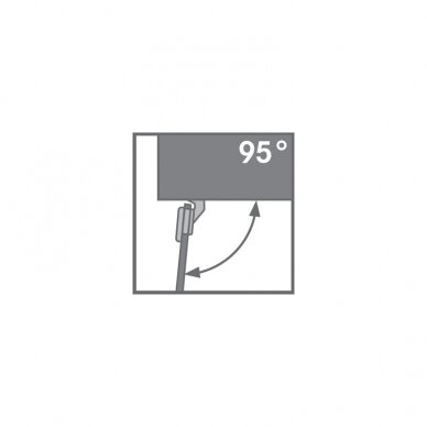 GRASS NEXIS Click-on GL - 95 ° klaasuksega hing (klaasipaksused 4–6 mm) 2