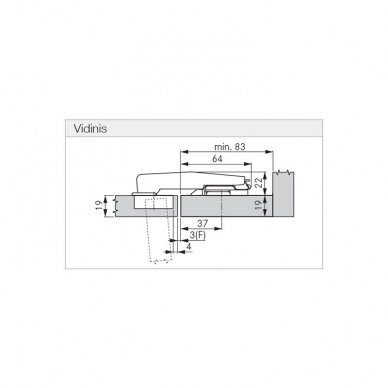 GRASS NEXIS Click-on 95° blind corner hinge (Door thicknesses up to 30 mm) 1