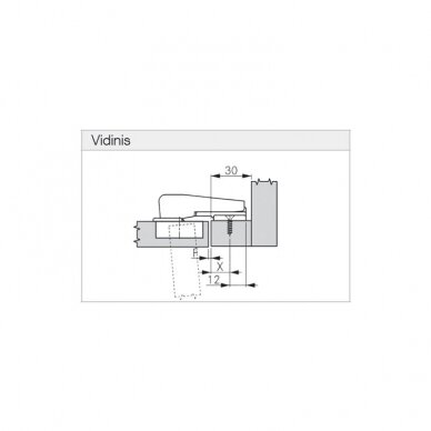 GRASS NEXIS Slide on 95° blind corner hinge (Door thicknesses up to 30 mm) 1