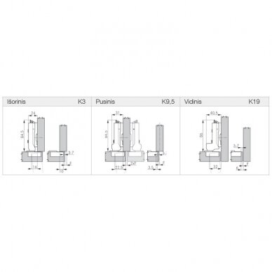 GRASS TIOMOS 95 hinge for thickened doors 2