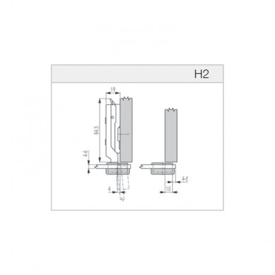 GRASS TIOMOS 95° glass door hinge 2