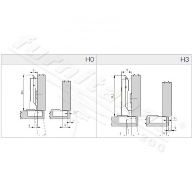 GRASS TIOMOS refrigeration hinge 1