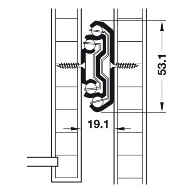 Ball bearing runners, Full extension, load bearing capacity up to 140 kg 1