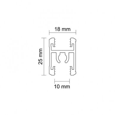 H formos profilis 10 mm sistemoms 1