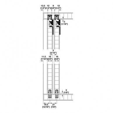 Sliding doors system "Hawa Clipo 15 SH IF" 1