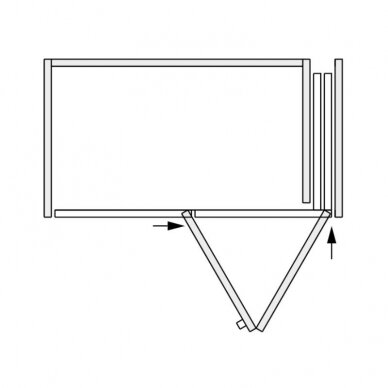 Sulankstomų įvažiuojančių durų sistema "Folding Concepta III PULL" 2 durims 1