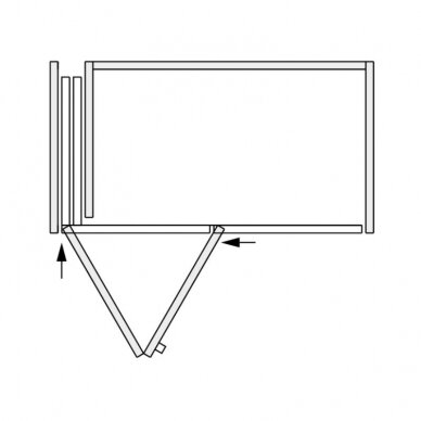 Sulankstomų įvažiuojančių durų sistema "Folding Concepta III PULL" 2 durims 3