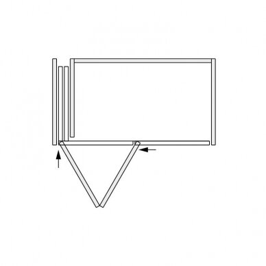 Peit- liugukse süsteem HAWA Folding Concepta III PUSH 2-ukselistele kappidele 6