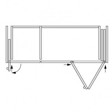 Sulankstomų įvažiuojančių durų sistema "Folding Concepta III PULL" 3 durims 1