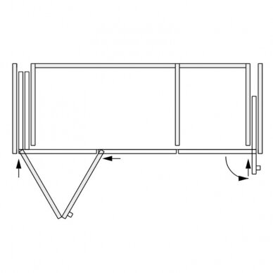 Hardware for bi-folding cabinet pocket doors "Folding Concepta III PULL" for 3-door cabinets 3