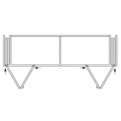 Hardware for bi-folding cabinet pocket doors "Folding Concepta III PULL" for 4-door cabinets 1