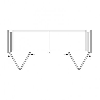 Hardware for bi-folding cabinet pocket doors "Folding Concepta III PUSH" for 4.-door cabinets 5