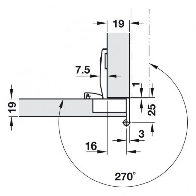 Architectural hinge, "REGULA SM" 5