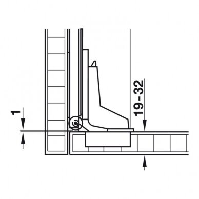 Крепежный комплект Slido F-Park71 16A, для вкладной двери 5