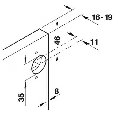 Fixing Set, for Doors Slido F-Park71 16A 9