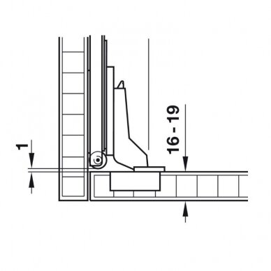 Крепежный комплект Slido F-Park71 16A, для вкладной двери 7