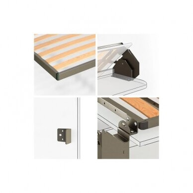 Space-saving horizontal pull-down bed solution, 900x2000mm 3