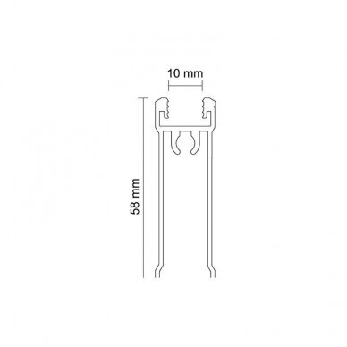 Horizontal bottom profile for 10 mm systems 1