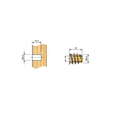 Screw bushings, mounting with the key 3