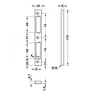 Inlet striking plate 1