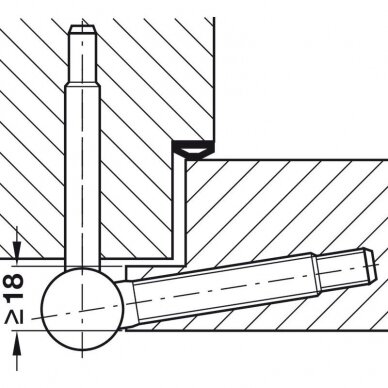 Drill-in hinges 20 mm 2