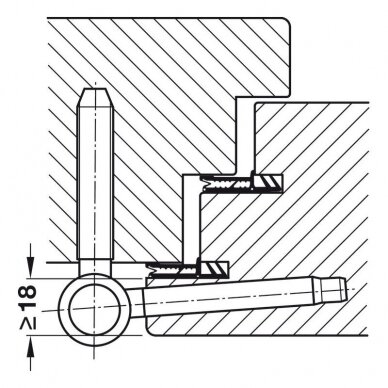 Drill-in hinges 20 mm 3