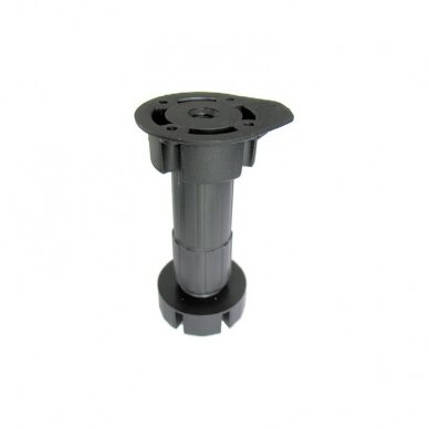 Plastic kitchen leg with separate fixing socket, 28 mm