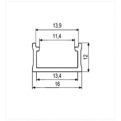 Ārējais LED profils Maxi Surface 1