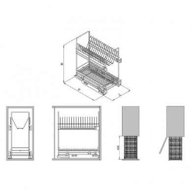 Pull out dish rack - cargo basket 1