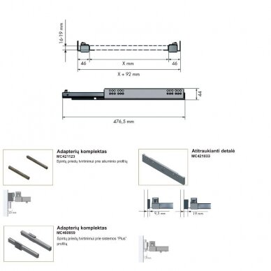 Pull-out shelf set 1