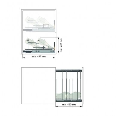 Pullout shoe shelf with soft close 2