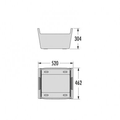 Pull-out shelf with plastic basket for laundry 3