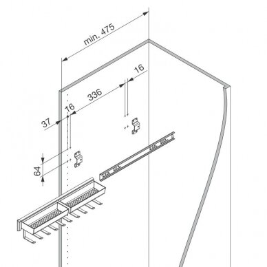 Pull out shelf "PESOLO" 1