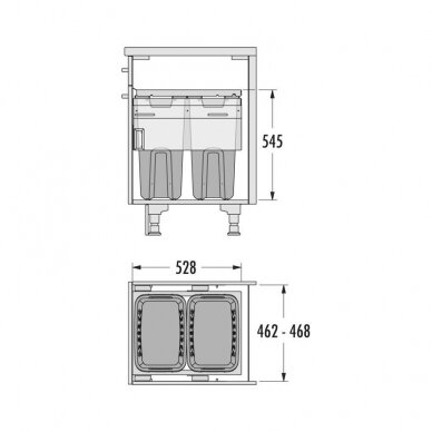 Pull out system for laundry 1