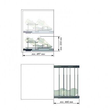 Pullout shoe shelf with soft close 2