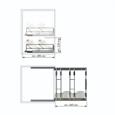 Pull-out shoe rack 2