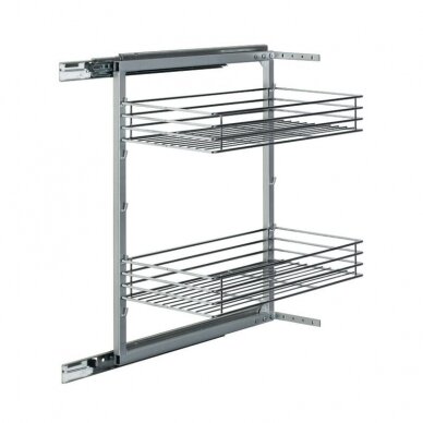 Pull out framewith ballbearing runners with 2 baskets