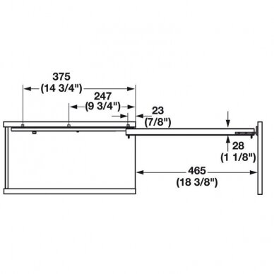 Pull out framewith ballbearing runners with 2 baskets 1