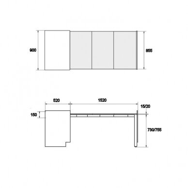 Pull-out drawer table "EVOLUTION XL" 3