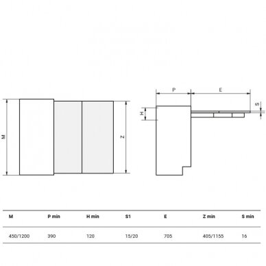 Pull-out drawer table "LUNCH +39" 2